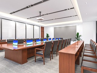 新中式会议室 <em>会议桌椅</em> 新中式桌椅 新中式办公椅